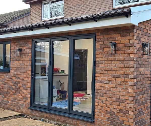 extension with bifold doors kent